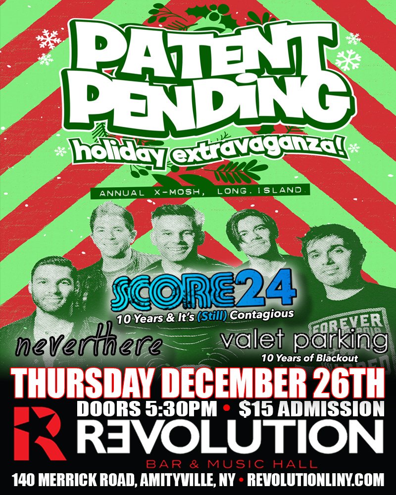 ON-SALE NOW!
Celebrating 10 years of "It's Contagious" on December 26th at @Revolution_LI w/ <a href="/PTPGOfficial/">Patent Pending</a> @NeverthereBand
 #ValetParking &amp; the official <a href="/GoneFishkin/">Fish</a> afterparty to follow! This is going to be NUTS! Are you READY for it?!
Get your tickets: bit.ly/2OyRRU0