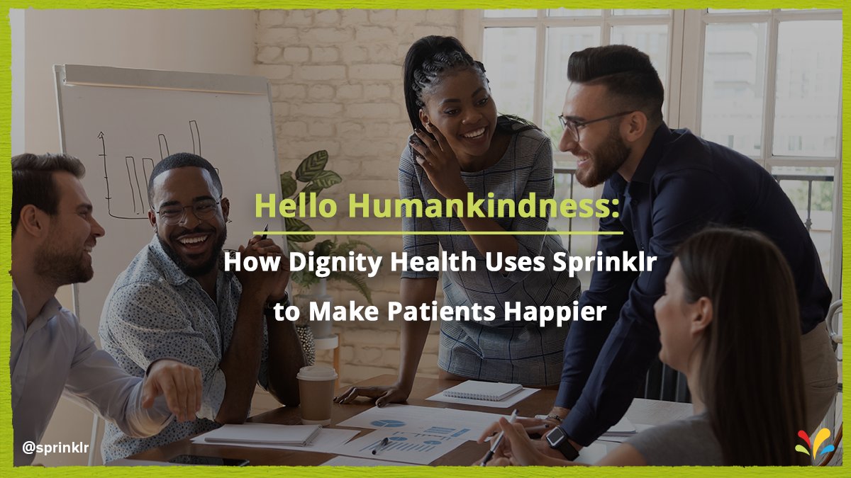 SprinklrBean's tweet photo. The power of human kindness is at the very core of @DignityHealth's mission. Read why @juliebrose and the brand's social team chose @Sprinklr to create a strategy rooted in making patients happier. https://t.co/kpqipUW0Q7 https://t.co/QixzHbObah