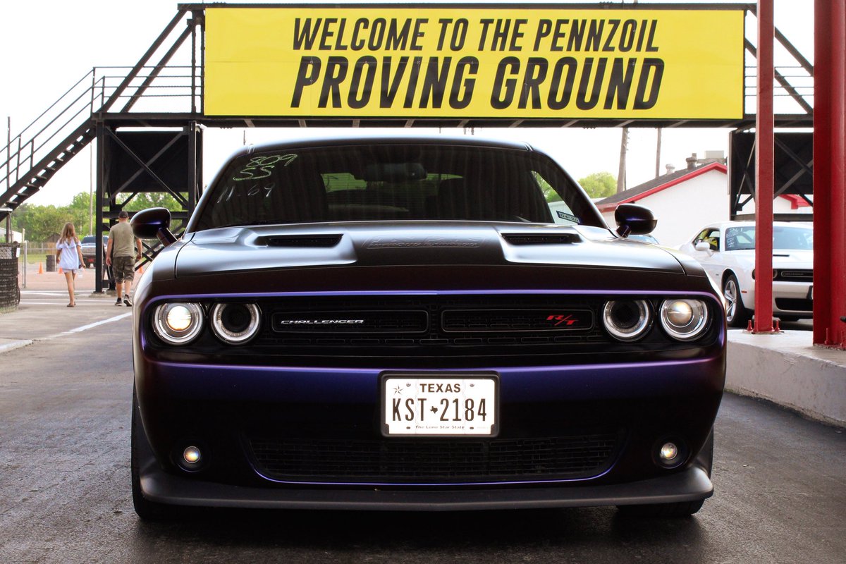 IAmTurboBuckeye's tweet photo. #FrontendFriday 💜💜💜 Dodge Challenger R/T during Modern Street HEMI Shootout at 2019 @LSMoparFest, Houston, TX.⁣⁣⁣⁣⁣ 
⁣
#LSMF #LSMFwknd #LSMF2019 #dodgegarage @hemirace #Houston #Texas @dodge @fiatchrysler_na @officialmopar @HoustonRaceway https://t.co/nVJPKaOBIJ