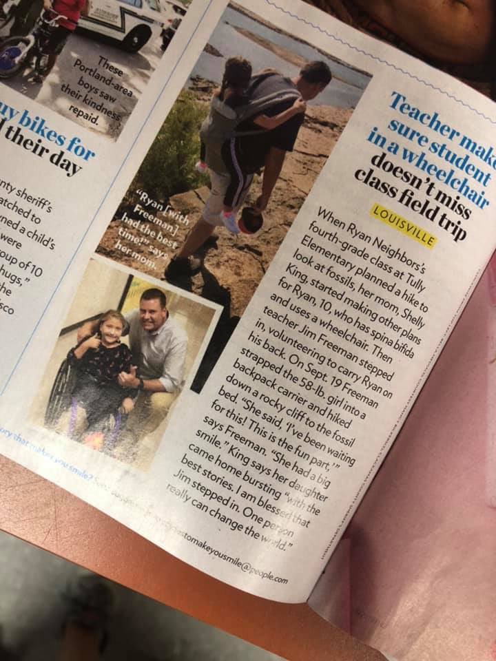 TeamRyan8's tweet photo. Check out the new copy of @people magazine!!!! #FridayMotivation #inclusion #inclusionimpact #kindness #JimWeLoveYou @TeamRyan8 @tullyelemjcps https://t.co/Fnxo0xaPV6