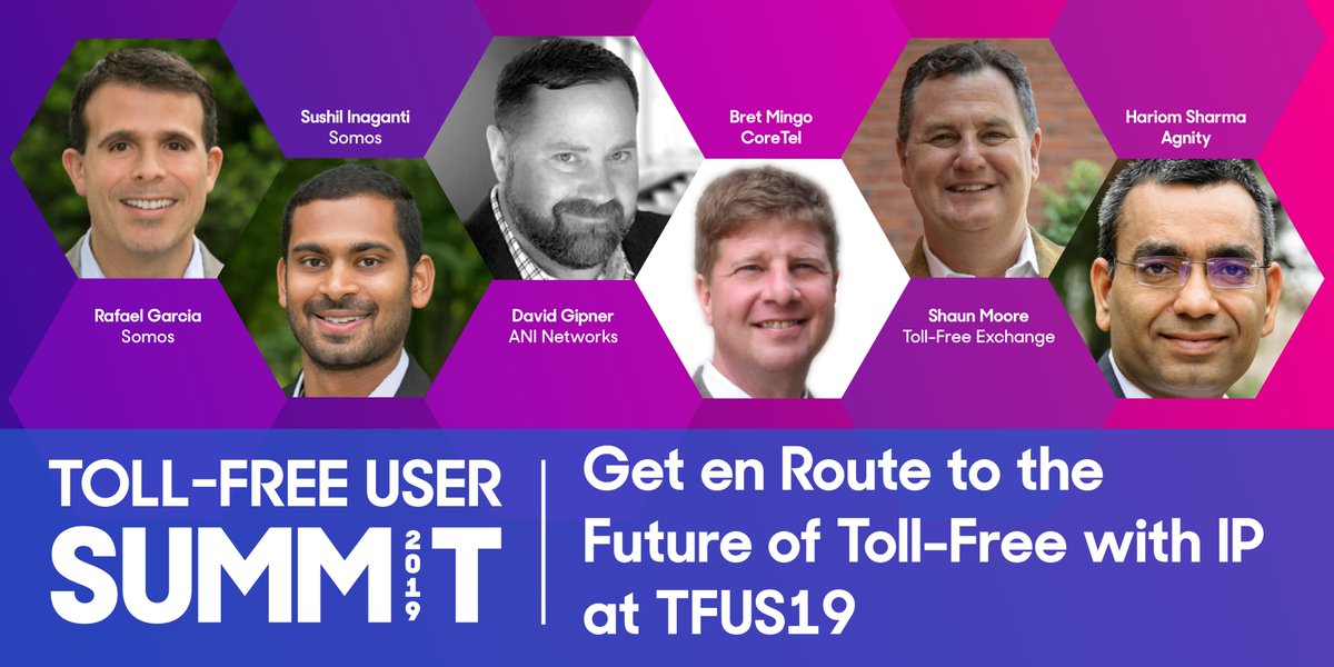 Somos_Inc's tweet image. The path to the future is paved with IP – are you en route to success? Join thought leaders from @tollfreexchg, @AniNetworksLV, @AGNITYInc and CoreTel at #TFUS19 to see how updates in #TollFree call routing are driving the IP solutions shift. Learn more: bit.ly/3290k4v