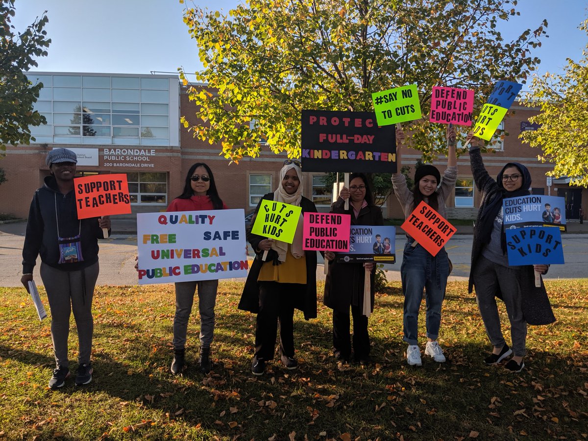 romanaandahmad's tweet photo. Protect our children and defend our public education system! Together we are stronger. Parents, students and educators united at Barondale Public School. #WalkInforEducation @barondaleps @PeelSchools @Sflecce @fordnation https://t.co/kePes4dBrT