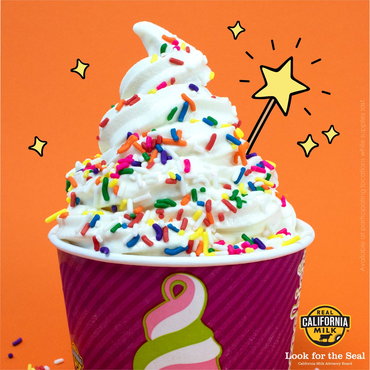MyMenchies's tweet photo. Sugar cookies and froyo – what more could you wand? Made with @RealCalifMilk! #SugarCookieSpell #CADairy https://t.co/2UDgAs131h