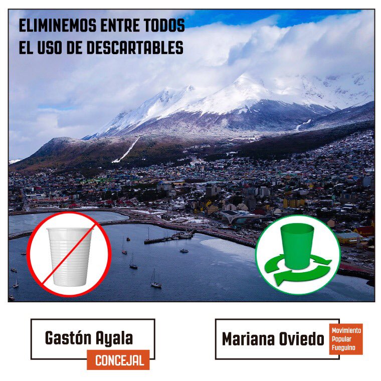 GastonAyalaMPF's tweet photo. Eliminemos entre todos el uso de descartables. Este sábado LLEVA TU VASO reutilizable al desfile, colaborá con los puestos de venta de gaseosas sin dañar al medio ambiente. #Ushuaia #135Aniversario https://t.co/nuCh2ZlxNG