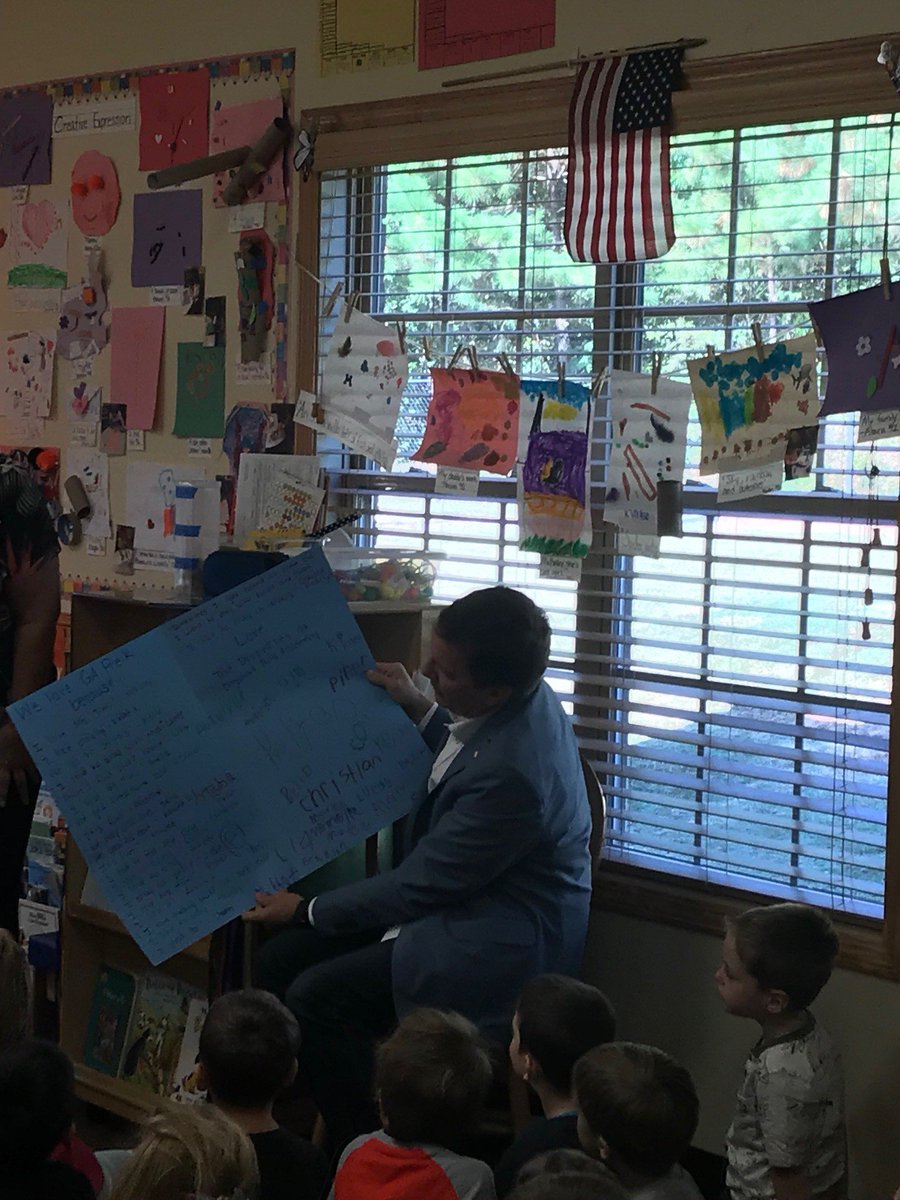 KinderCareGR's tweet photo. Final Day of #GAPreKWeek! We were honored to have #GA State Rep. @wcantrell and #GA DECAL Commissioner @CommJacobs join us at Dogwood Hills Academy and read to the children! Thank you both for your continuous support of #GAECE policies! #GALeg https://t.co/95kiVPSUME