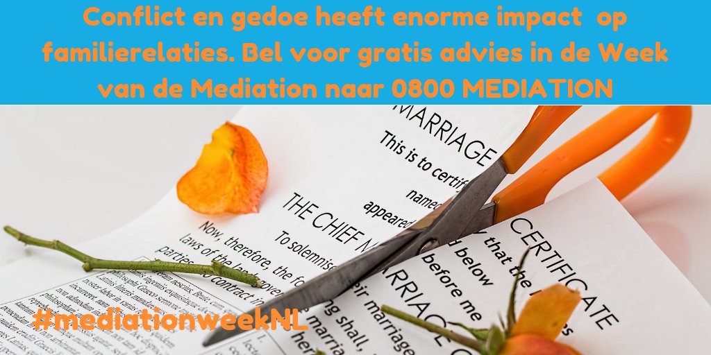 NMvMediators's tweet photo. Vanaf maandag a.s. kunt u vijf dagen lang van 9.00-17.00 vrijblijvend bellen met gespecialiseerde familiemediators om te sparren over hoe om te gaan met conflict en gedoe in familie relaties. Bel 0800 MEDIATION! https://t.co/8Bkh7NF1rb