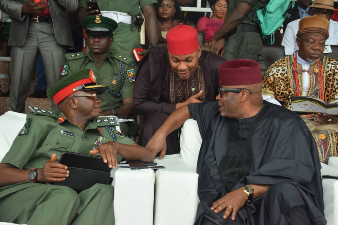 ibeziifeanyi's tweet photo. Today, in the company of the IGP, Alhaji Mohammed Adamu, political, traditional and security stakeholders in Anambra State, we witnessed the launch of the second phase of Operation Kpochapụ by Anambra State Governor, @WillieMObiano at Alex Ekwueme Square, Awka. 
#FridayFeeling https://t.co/hfFapxKbNj