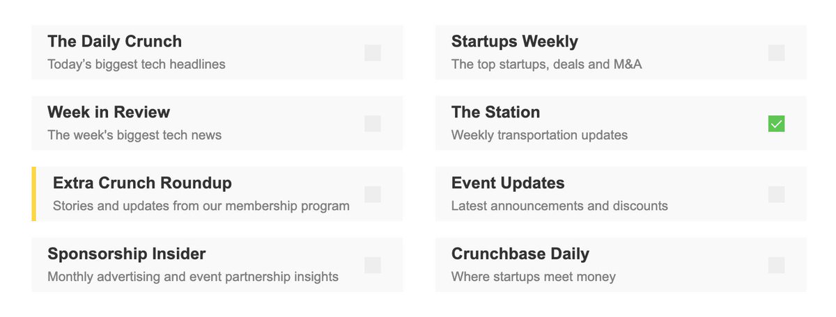 After a long hiatus, my transportation newsletter is back, and YES, you can actually subscribe to it. It's called The Station (get it?). Go to https://techcrunch.com/newsletter and click "The Station." While you're there, check out the other great newsletters we have @TechCrunch