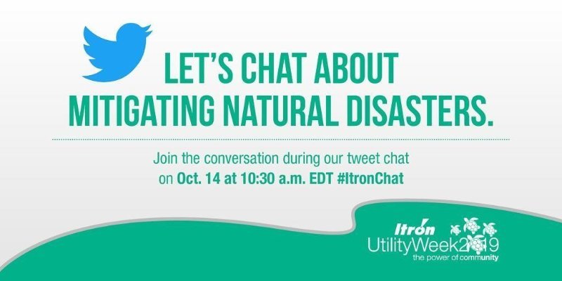 Poweroverenergy's tweet image. Disasters are on the rise as the #ClimateCrisis worsens. How can utilities and cities better prepare for and respond to disasters? Join coalition member @ItronInc on Monday for the #ItronChat when we will discuss the upcoming #ItronInsight Report on #DisasterPreparedness.