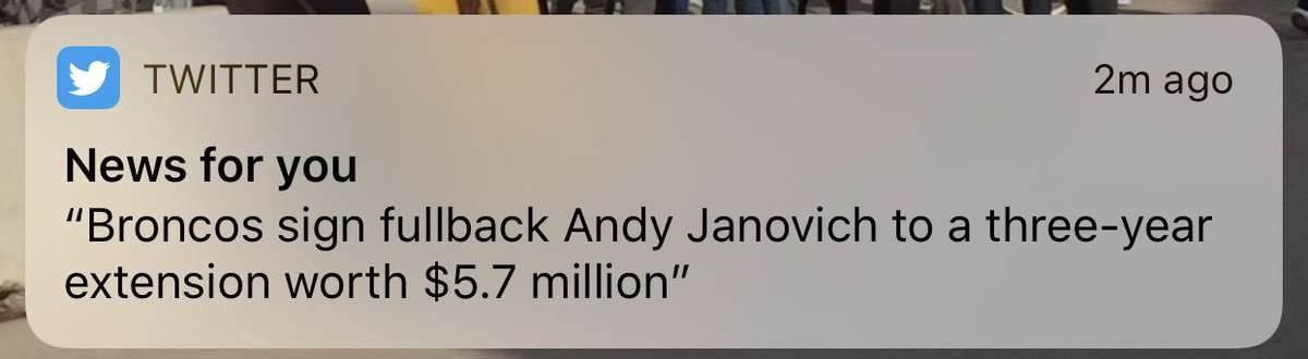BN_Bears's tweet photo. You know smart phones are too smart when they know you’d appreciate a fullback getting paid. https://t.co/Vtb7BoFlum