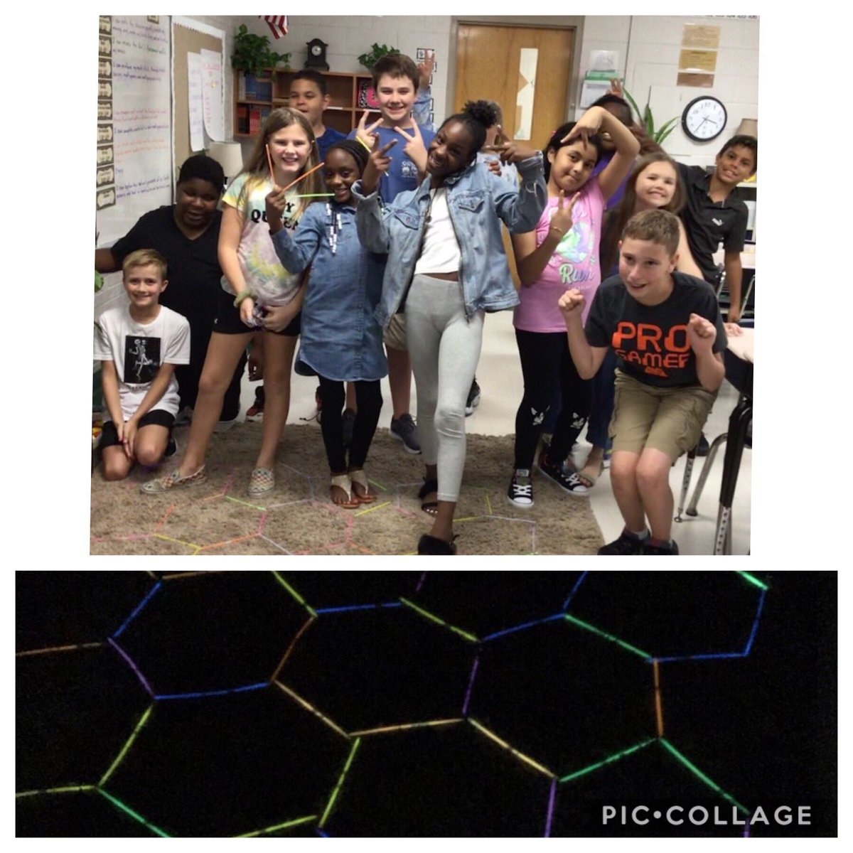 scetigers's tweet photo. SCE’s Crazy 8 Math Club, sponsored by Mrs. Sherry Davis, is having so much fun with math that they are GLOWING!#scetigers#hcselem https://t.co/Jto1xw66FG