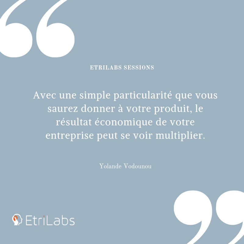 EtriLabsCotonou's tweet photo. "Avec une simple particularité que vous saurez donner à votre produit, le résultat économique de votre entreprise peut se voir multiplier." Yolande Vodounou
#EtriLabsSession #Wasexo #Team229 https://t.co/hBSxxPmHjF