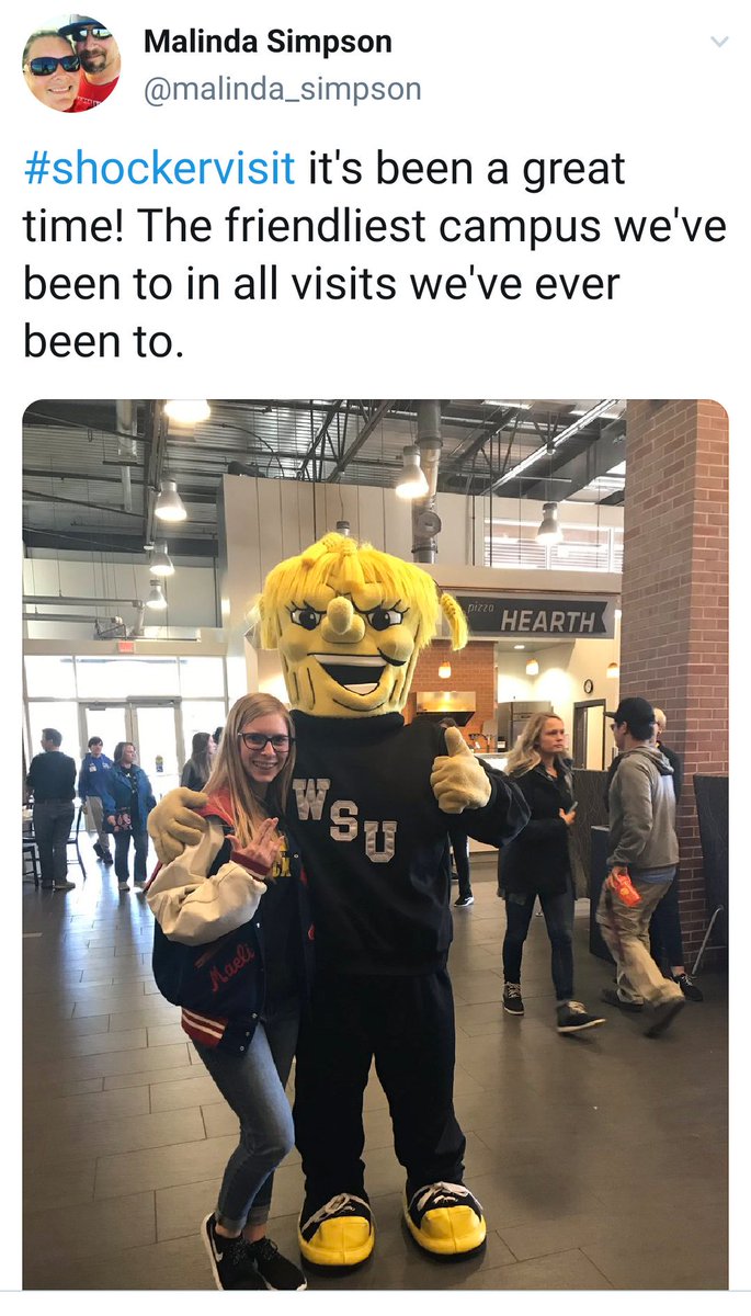 wheatweet's tweet photo. WINNERS of our #ShockerVisit Social Media contest. Hit Resource Table on 2nd floor of RSC to get your Shocker Swag Bag! 
1️⃣ Kate Harty: Wichita Northeast Magnet (arguably greatest #FutureShocker post ever!)
2️⃣ Maeli Simpson: Caney Valley High
3️⃣ Jayla Brooks: Highland Park High https://t.co/Z1Oz5Q4EmK