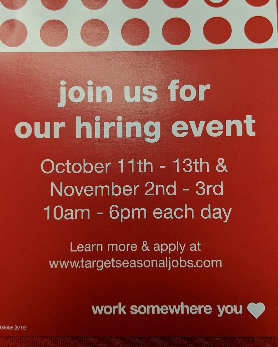 #worksomewhereyoulove 
Come see me at the McCandless Target Store this weekend 👍