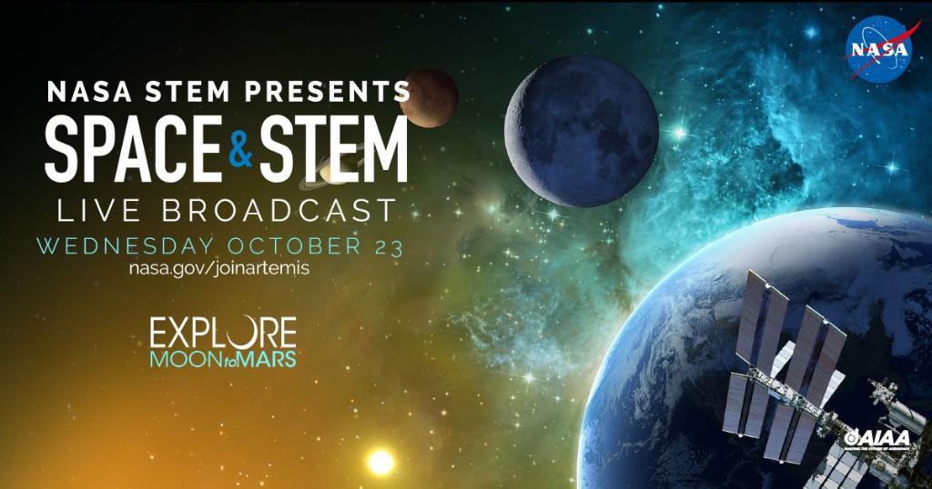 LearnWithNASA's tweet photo. What will the next century of space exploration look like? How can YOU leave your mark?
Find out on Oct. 23 at 6:30 p.m. EDT during the #NASASTEM Broadcast; Space & STEM: Where Do You Fit In? LIVE from the #IAC2019 💫 or visit https://t.co/aPQ7olE5Yc. https://t.co/FOJWAwz86G