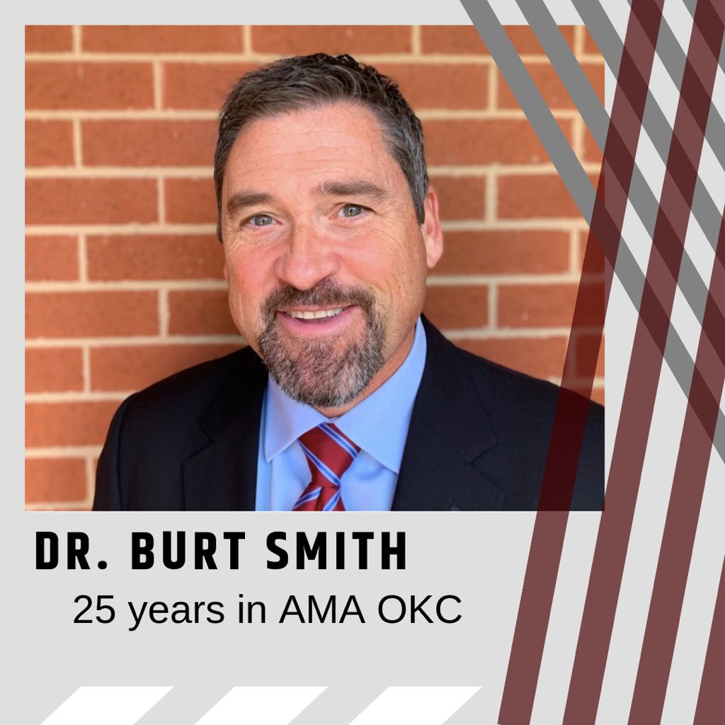 Congratulations to our awesome AMA sponsor, Dr. Burt, for his 25 years of perfect attendance with the OKC chapter of AMA!