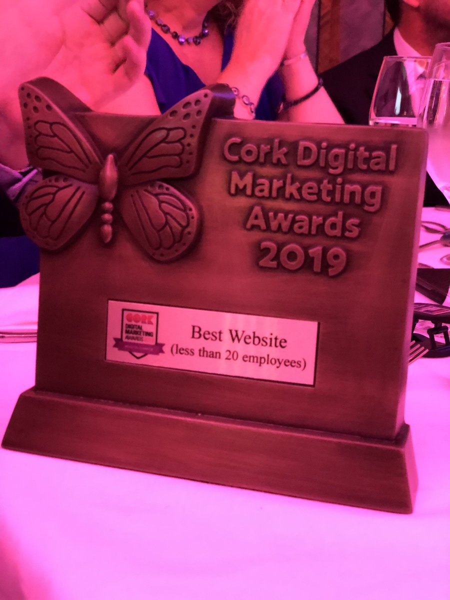 Unreal! What a MASSIVE honour to win this award at #DigitalCork19 tonight! 

Huge thanks to all who had the vision to conceive, create &amp;  support the #PureCork project, &amp; help develop tourism right across the #Cork region, and of course <a href="/CorkChamber/">Cork Chamber</a> for this acknowledgement🙏🏻🏆