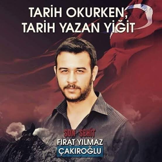 Aybüke Öğretmen İçin...

Necmettin Öğretmen İçin...

Tarih Okurken Tarih Yazan Yiğit Fırat Yılmaz ÇAKIROĞLU İçin..

BAYRAK 🇹🇷 İçin Vatan İçin 

Vur Mehmed’im Dünya Duysun Ayak Sesini...

 #ÖğretmenlerMehmetçiğinYanında