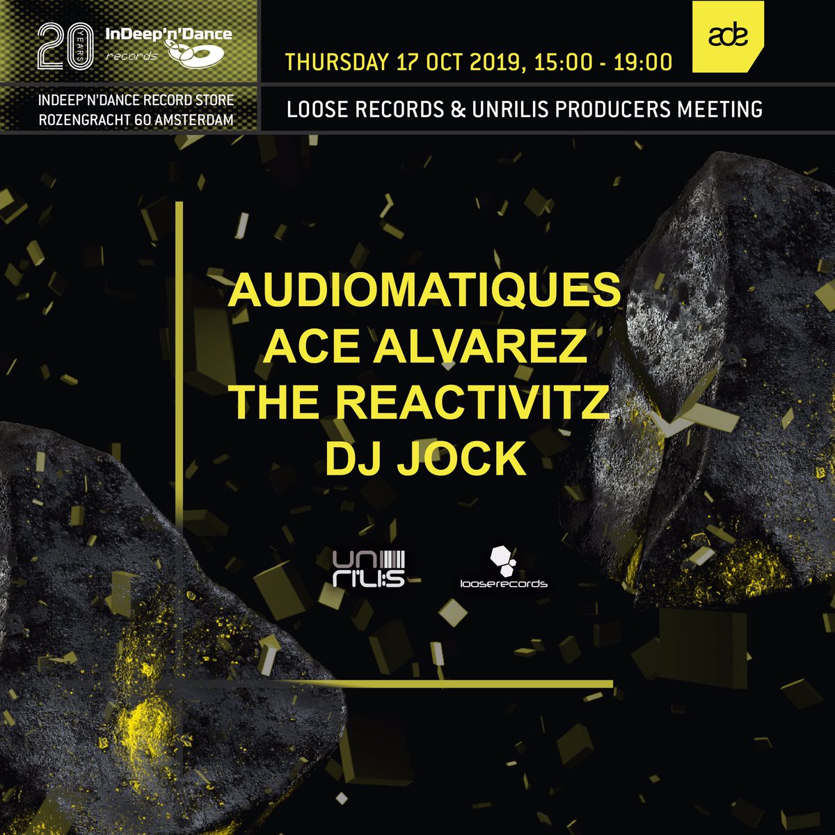 Ready for our producers meeting at ADE19 !
#unrilis #looserecords #amsterdamdanceevent #techno