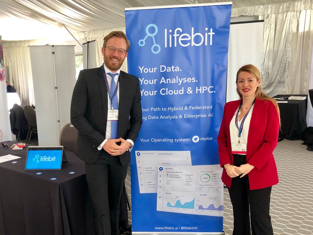 lifebitAI's tweet photo. Lifebit is excited to be exhibiting at #BioDataWest ๐! Come say hi ๐! #bigdata #genomics #cloudcomputing https://t.co/JErnsvpLnA
