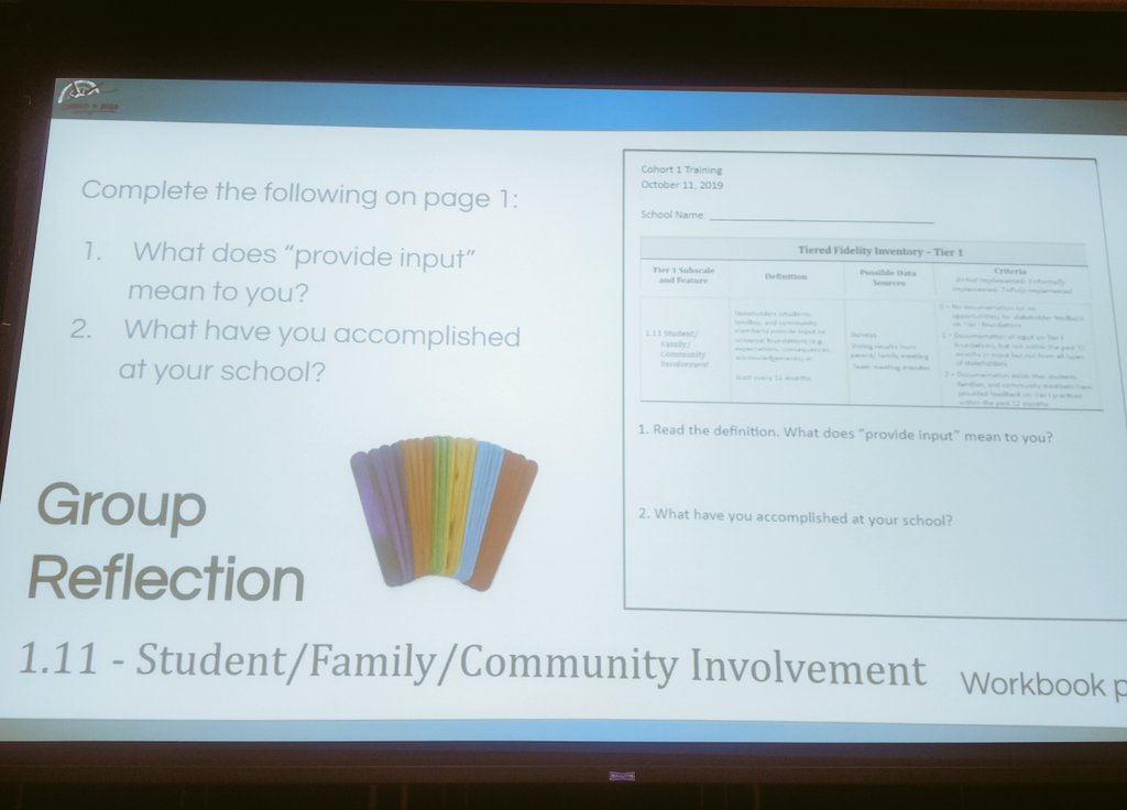 MTSS4VB's tweet image. Data drives our work! Cohort 1 teams collaborating how to strengthen TFI 1.11-Student, Family and Community Involvement across the division. #pbis4vb #datadrivenframework #bringingitalltogether