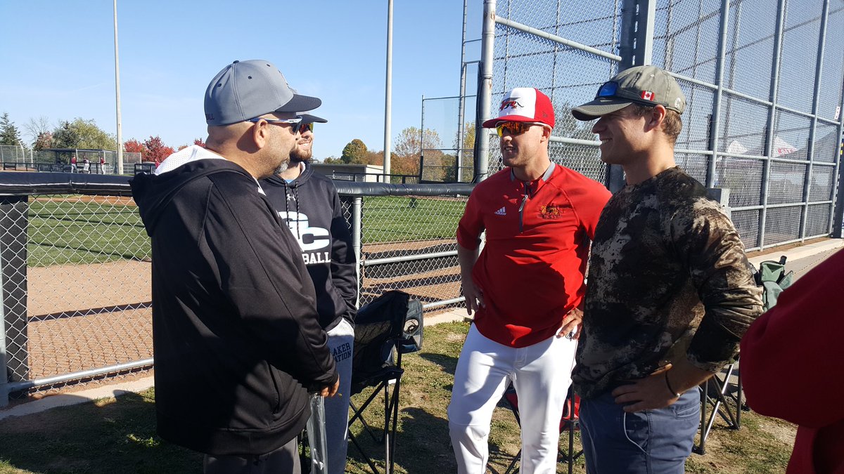 Great to see Coah Ray out today for our second game.  He also got to talk with one of the people that helped him out in his time of need.  We are forever greatful for the help from the <a href="/GryphsBaseball/">Guelph Gryphons Baseball</a>.