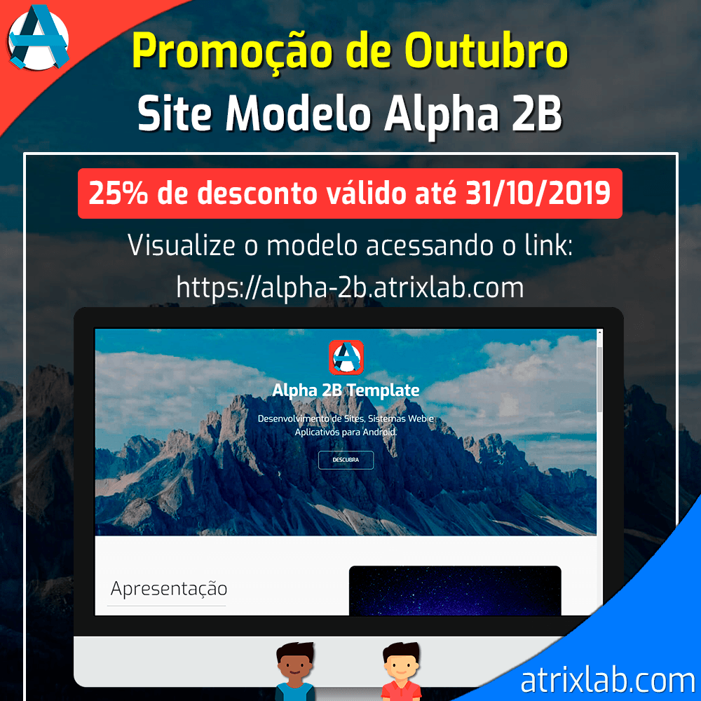 atrix_lab's tweet photo. Precisando de um site pessoal ou para sua empresa? Venha conferir mais uma de nossas promoções de outubro válida até 31/10/2019

WhatsApp: https://t.co/0S3eENNzz3

Visualize o modelo acessando o link: https://t.co/3rPix2hQpe

#marketingdigital #criarsites #promocoes #websites https://t.co/qosdsq4Aj1