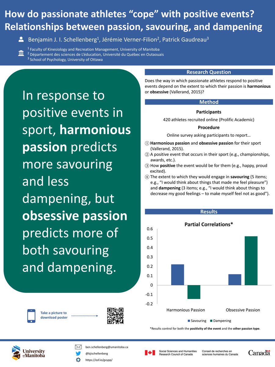 bjischellenberg's tweet photo. Sneak peek at our upcoming @_SCAPPS conference poster presentation with @JeremieVF and @GaudreauUOttawa. Our first poster using the #betterposter design. Available for download at https://t.co/29159tteR8 via @OSFramework #SCAPPS https://t.co/RUEVVQEB6D