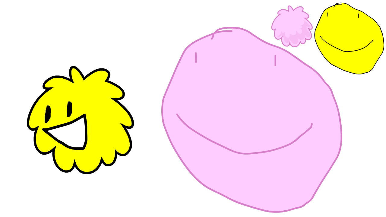 “puffball and yellow face, requested by @myyellowpancake” .