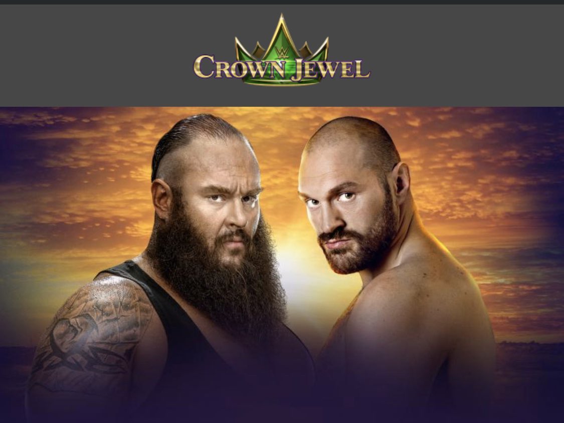 trboxing's tweet image. 🚨🚨🚨🚨🚨🚨🚨🚨

When two worlds collide... 

The Lineal Heavyweight champion @Tyson_Fury will face @BraunStrowman at #WWECrownJewel on Oct. 31st 👑

(📸: @WWE)