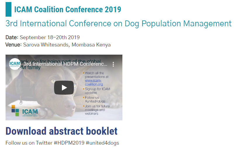 ICAMcoalition's tweet photo. They're up! Catch up on the action from our 3rd International Conference on Humane DPM. Watch all the presentations and access guidance showcased at the event https://t.co/Kjl48UM8VY #united4dogs #HDPM2019 https://t.co/avdW8cHTG1