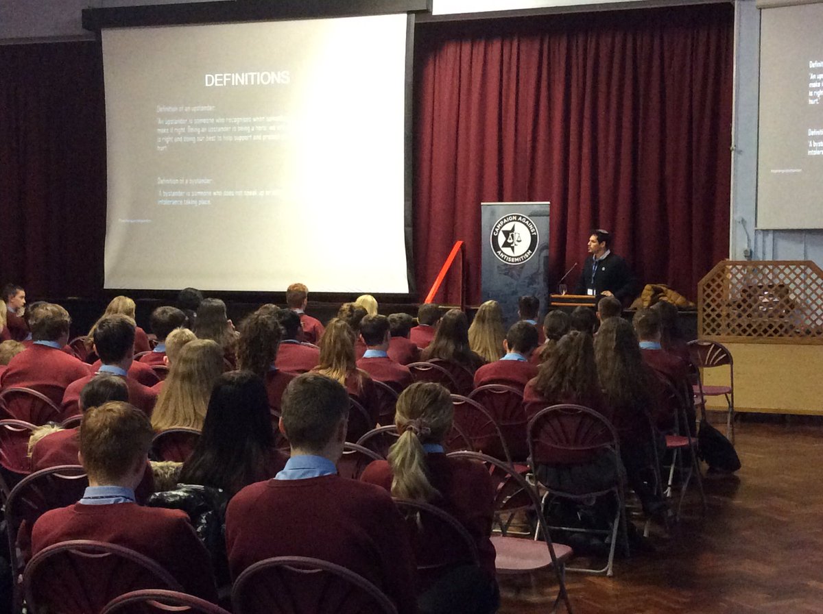 MrWilliamsRE's tweet photo. Day four of our @SARCHSofficial Mission Week saw the arrival of Judith Hayman and @antisemitism who talked to all the year groups in school on the issues of antisemitism and the importance of recognising and valuing difference among all God's created people! https://t.co/J9yxAhG3aM
