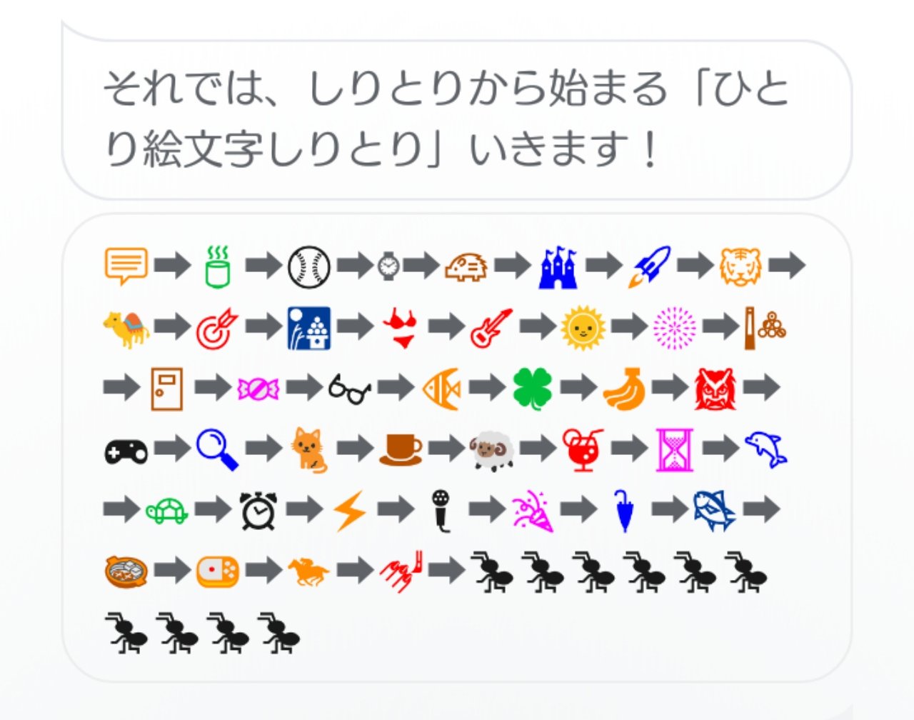 ぼん 全然使った事ないgoogleアシスタントで暇つぶしって言ってみたらひとり絵文字しりとりとは わりとやばいな中の人 なんの絵文字 がわからない ぼん 全然使った事ないgoogleアシスタントで暇つぶしって言ってみたらひとり絵文字しりとりとは わりとやばいな中の人 なんの絵文字 がわからない