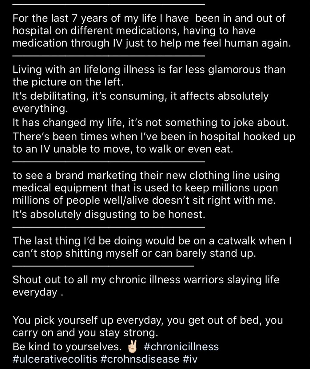 I am late to the party on this one but I couldn’t just let this just pass by without talking about it. 

This happened at Paris Fashion Week.

@maison_kimhekim this is just not acceptable - Using an IV stand to sell your clothing and grab headlines.