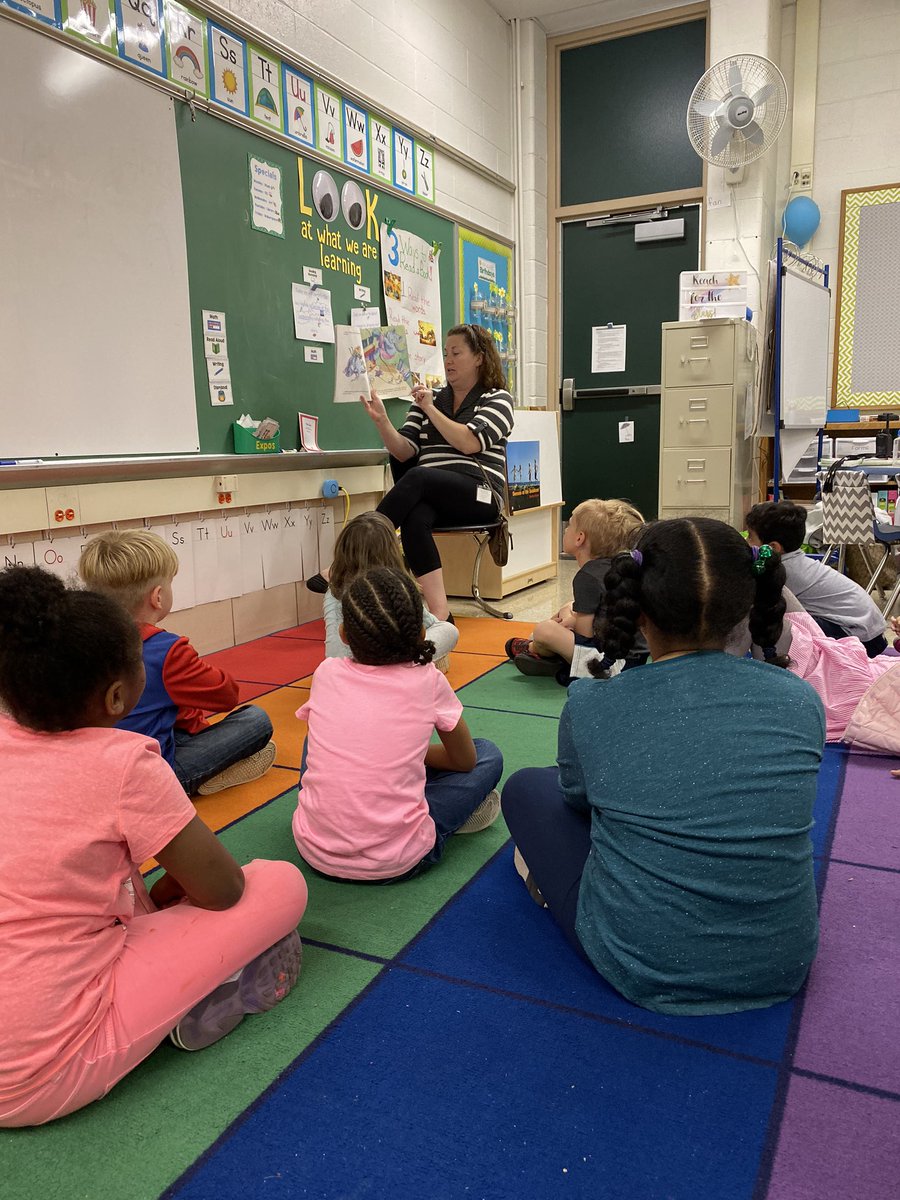 Our class was so excited to have our first Mystery Reader of the year! Thankful for parents volunteering to read to our class <a href="/PineGrove_BCPS/">Pine Grove Elementary</a>