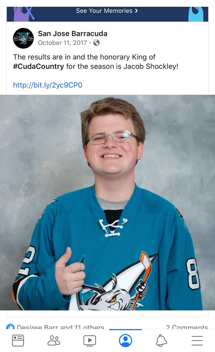 SJCudaKing's tweet photo. Two years ago today I was named King of #CudaCountry by the @sjbarracuda. Love supporting this team and the friendships I’ve made #GoCuda https://t.co/sedUQGevse