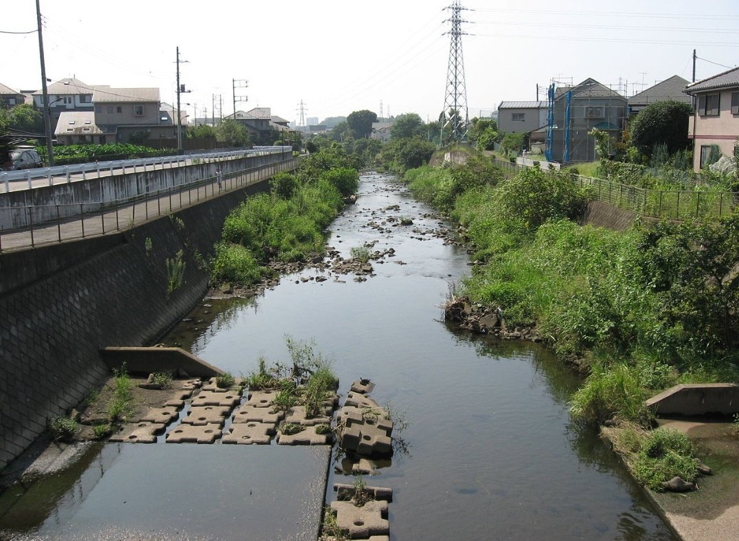 通常の境川の流れの画像