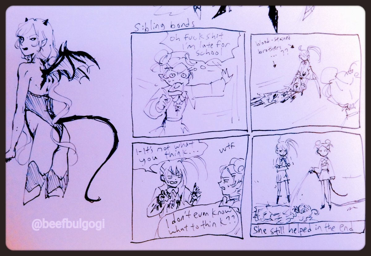 I should prbly get a scanner but in the meantime ... my ocs.. except everything is purple