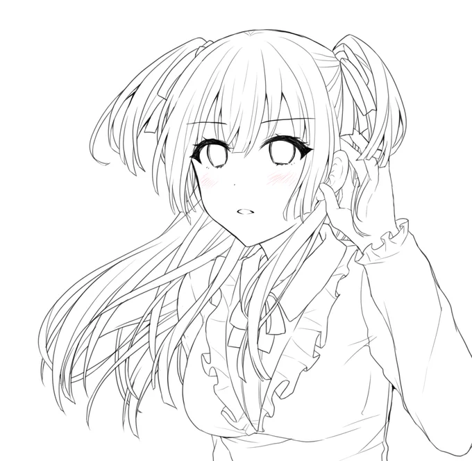 昨日の線画交換で描いた冬優子? 