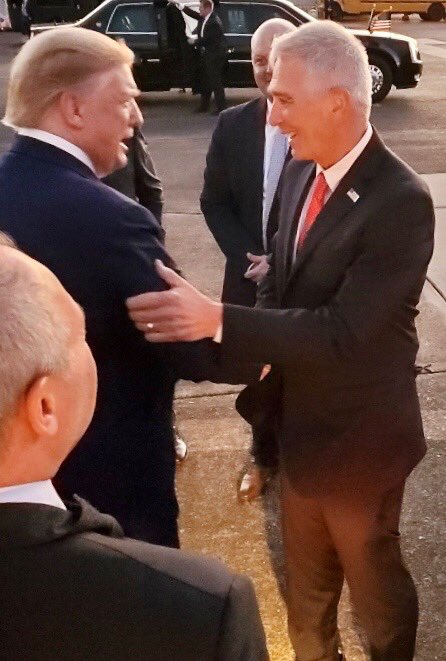 DocAbraham's tweet photo. It’s great to be with my friend, President @realDonaldTrump! Let’s win this election and make Louisiana win again!
#lagov #Doc4Gov https://t.co/Cr5cxzIWc8