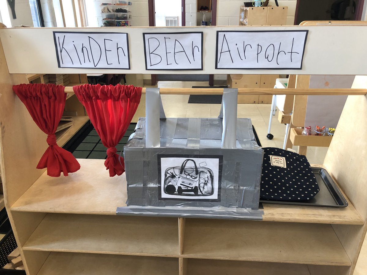 ourkinderworld's tweet photo. Our airport dramatic centre officially opened today! ✈️@WilliamBerczyPS #OurKinderWorld #KinderBearAirport #DramaticPlay #DramaticCentre https://t.co/ZzyfiToHgn