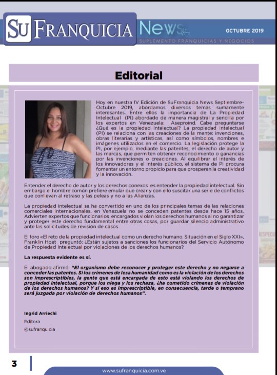 ingridarriechi's tweet photo. Ya disponible la IV Edición de nuestra revista digital #SuFranquiciaNews
https://t.co/dSnsGk2anS https://t.co/x47VxEl5Zk