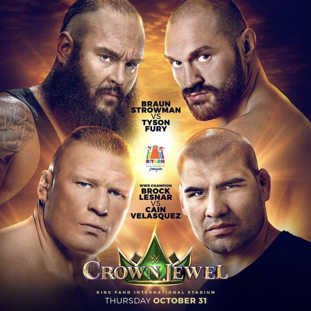Adamscherr99's tweet photo. #Monster news day...
You’ll see me every Friday night on #SmackDown...

and I’ll see @Tyson_Fury October 31st in Riyadh. #GetTheseHands 

#StrowmanvsFury
#WWECrownJewel https://t.co/bIDA4BhIeB