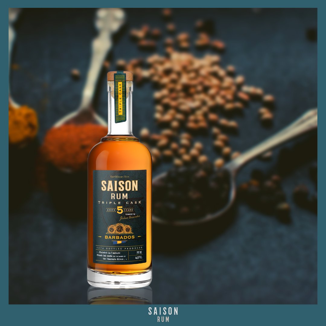 Tessendier's tweet photo. #SeasonRum Triple Cask Barbados is aged in American oak barrels for 3 years on the island of Barbados. 24 months of ripening in Jarnac finish to offer him this unique bouquet rich in spicy notes.

#rum #tasting #caribbean #rumsaison#DistillerieTessendier https://t.co/h8yvR6YEyw