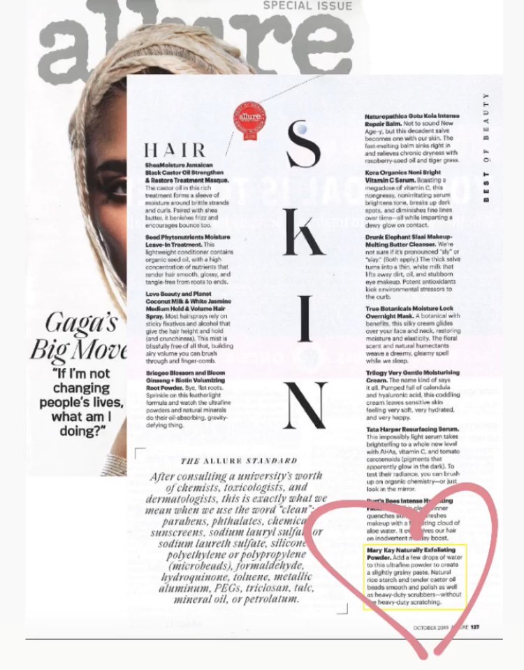 Our #MaryKay Naturally™ Exfoliating Powder won an <a href="/Allure_Magazine/">Allure</a> Best of Beauty Award! Our #MKNaturally product was awarded for being clean AKA ❌ parabens, ❌ synthetic fragrances, ❌ phthalates, and ❌ dyes. bit.ly/2VxwDYk