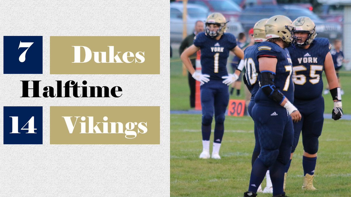 Halftime here at Levitt Stadium #yorkdukes 
<a href="/YorkDukeFB/">York Duke Football</a> 7
<a href="/GINWFootball/">GINW Viking Football</a> 14

@YHS_Dukes <a href="/strivsports/">Striv Sports</a>