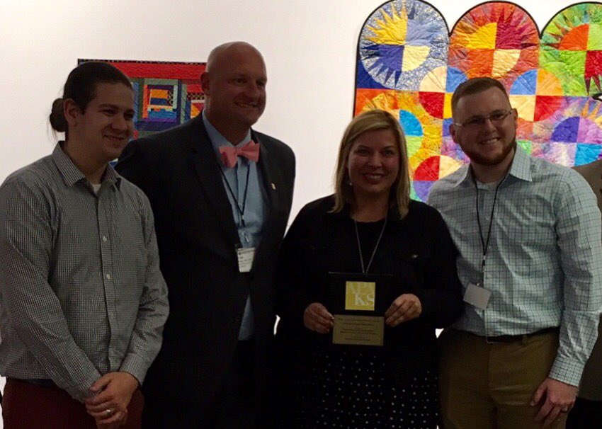 kuubpl's tweet photo. Award winning Jayhawk Planners! @APA_KS awarded the New Horizon Award to Lisa Koch’s Trans &amp; Sustainable Land Use Implemenation class for its Johnson Dr Corridor Study, City of Mission, KS. Koch, Bryson Risley, Bradley Stanton fly high! #QS19 https://t.co/rg9eyQbu9a