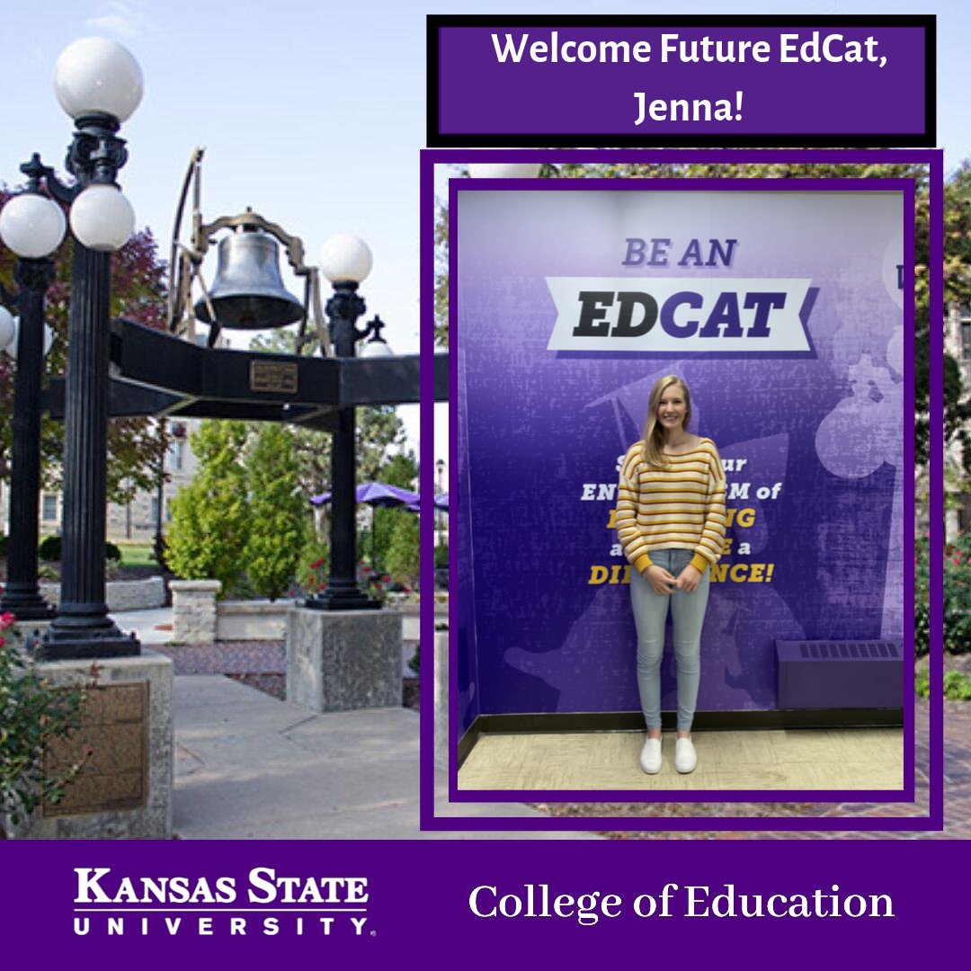 ksuedcats's tweet photo. Such a pleasure to meet with you, Jenna! Here at @KSUCollegeofEd, we will help you achieve your dreams of becoming an Elementary teacher! Welcome to the #EdCats family! #FutureEdCat 🍎💜 https://t.co/NJIMQXatyK