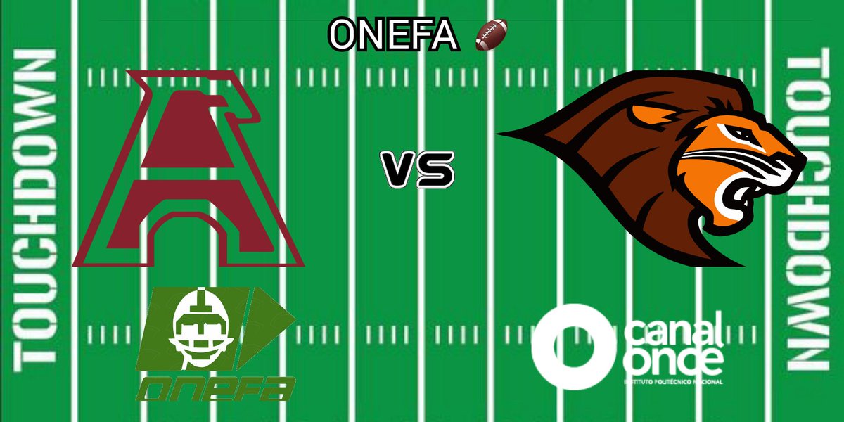 TVDELDEPOR3's tweet photo. #ONEFA - #touchdownenelonce
#AguilasBlancas vs #Leones 📲 #IPNvsUNAM ⏰ 19:0 hrs 💻📱 #FBLive de @CanalOnceTV con:
🎙 @trejogaray
🎙 @EduardoHVision
🎙 @mgarciaa23
🎙 @ABSOLUTALX https://t.co/bxbVxwUgLS