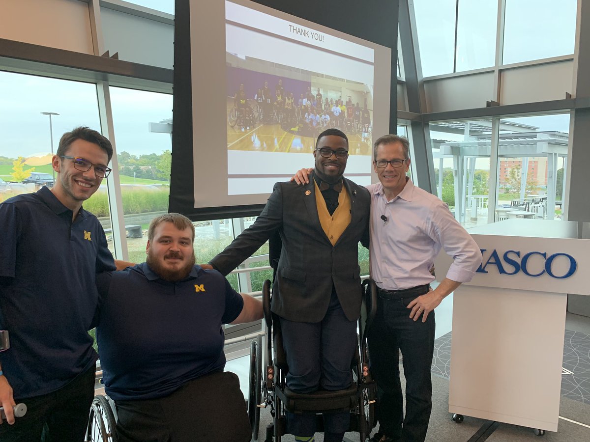 umfamilymed's tweet photo. Thank you, Masco! As the inaugural member of U-M’s Adaptive Scholar Athlete Program, Masco’s generous donation will support two adaptive scholar athletes. The #adaptivesports program is led by @okanlami. @umichmedicine @disability_UM https://t.co/4wAFJsSdEC